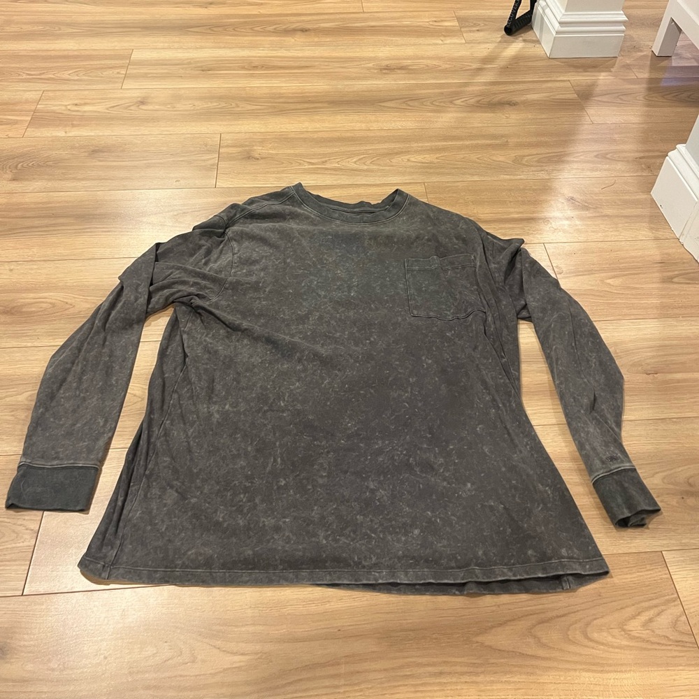 DSG Washed Long-Sleeve Pocket Tee - Charcoal